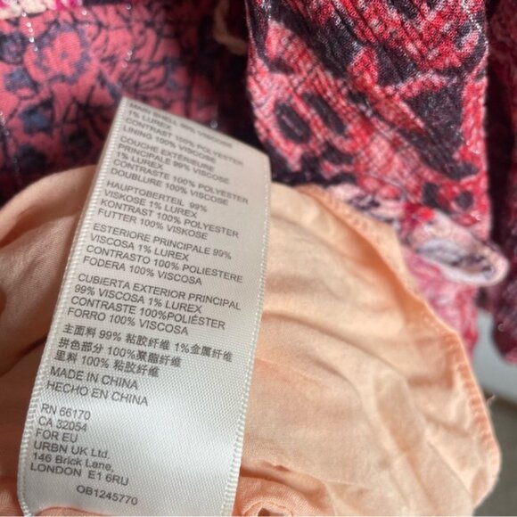 Free People Gypset Kimono Metallic Tunic Dress in XS - Picture 7 of 8